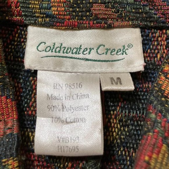 Vintage Coldwater Creek Women's Paisley Boho Tapestry Blazer Jacket Size Medium - Picture 4 of 5